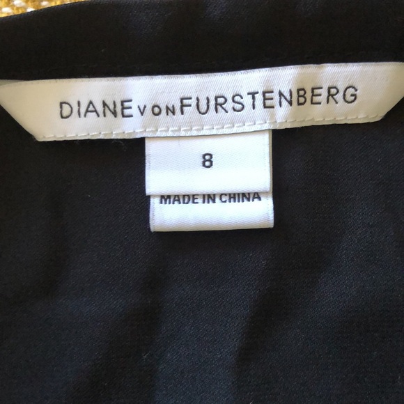 Excellent Condition Diane Von Furstenberg Black Silk Blouse - Picture 8 of 11